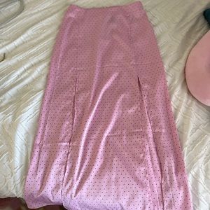 H&M pink maxi skirt
